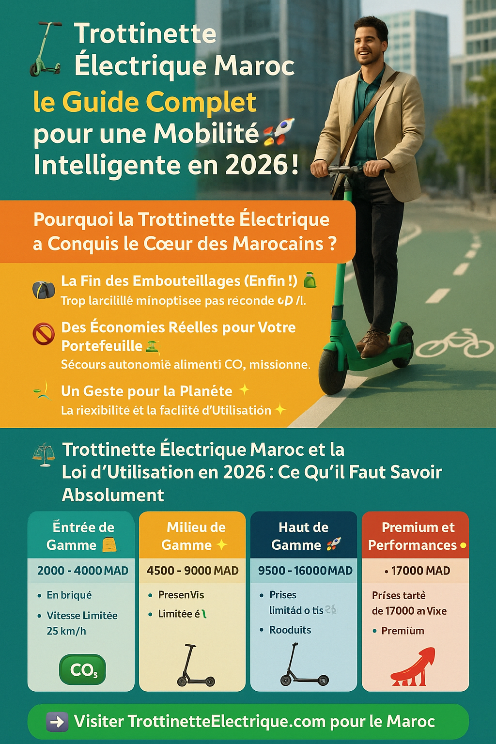 meilleure trottinette électrique Maroc 2026 avis